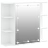 vidaXL Armoire &agrave; miroir avec LED Blanc 70x16,5x60 cm