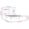 vidaXL Cadre de lit sans matelas blanc 150x200 cm bois massif