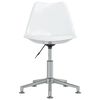 vidaXL Chaise pivotante de salle &agrave; manger Blanc Similicuir