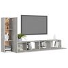 vidaXL Ensemble de meubles TV 3 pcs Gris b&eacute;ton Bois d'ing&eacute;nierie