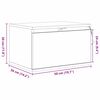 vidaXL Cabinet de chevet mural 2 pcs Ch&ecirc;ne artisanal 50 x 36 x 30 cm