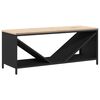 vidaXL &Eacute;tag&egrave;re &agrave; bois de chauffage avec plateau en bois noir
