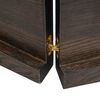 vidaXL Comptoir de salle de bain marron fonc&eacute; bois massif trait&eacute;