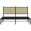 vidaXL Cadre de lit en m&eacute;tal sans matelas ch&ecirc;ne sonoma 140x190 cm