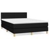 vidaXL Sommier &agrave; lattes de lit avec matelas Noir 140x190 cm Tissu
