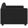 vidaXL Lit de repos sans matelas noir 80x200 cm tissu