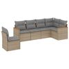 vidaXL Salon de jardin avec coussins 6 pcs beige r&eacute;sine tress&eacute;e