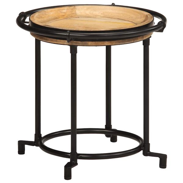vidaXL Ensemble de table d'appoint 2 pcs bois massif de manguier