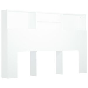 vidaXL Armoire de t&ecirc;te de lit Blanc 160x19x103,5 cm