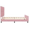 vidaXL Lit &agrave; ressorts avec t&ecirc;te de lit Rose 180 x 200 cm Velours