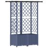 vidaXL Lit &Eacute;lev&eacute; avec Treillis et Toit Gris 124 x 40 x 138 cm PP