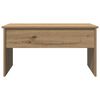vidaXL Table basse chêne artisanal 80x50,5x41,5 cm bois d'ingénierie