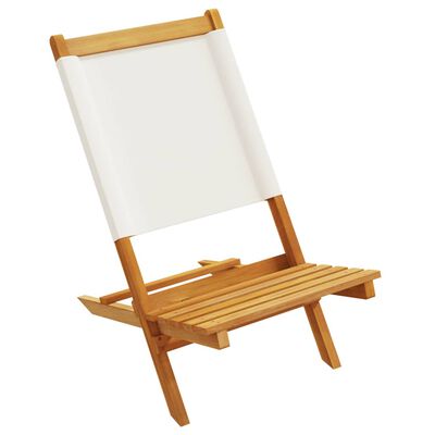 vidaXL Chaises de jardin pliantes lot de 4 tissu et bois massif