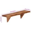 vidaXL &Eacute;tag&egrave;res murales 2 pcs 60x20x18 cm Bois d'acacia massif