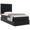 vidaXL Lit de Rangement avec matelas Noir 90 x 200 cm Cuir synth&eacute;tique