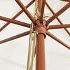 vidaXL Parasol de jardin avec m&acirc;t en bois sable 400x273 cm