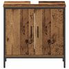 vidaXL Ensemble de mobilier de salle de bain avec &eacute;tag&egrave;re 2 pcs Marron