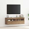 vidaXL Meuble TV mural 2 pcs ch&ecirc;ne artisanal 60 x 30 x 40 cm
