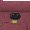 vidaXL Fauteuil de massage inclinable &eacute;lectrique Rouge bordeaux Tissu