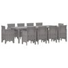 vidaXL Ensemble de salle &agrave; manger pour jardin 11 pcs Gris clair