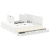 vidaXL Cadre de lit avec rangement Blanc 200 cm Bois d'ing&eacute;nierie