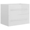 vidaXL Ensemble de meubles de salle de bain 2 pcs Blanc brillant