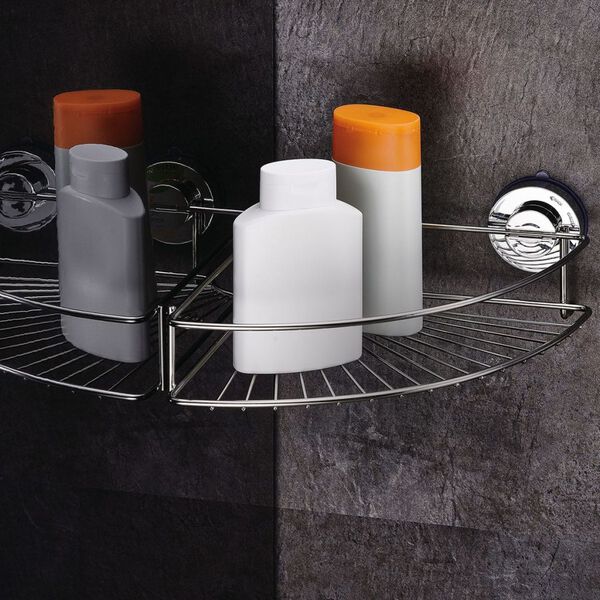 RIDDER &Eacute;tag&egrave;re de d'angle douche 24,9x24,9x9,4 cm Chrome 12020000