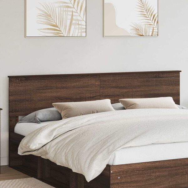 vidaXL T&ecirc;te de lit Ch&ecirc;ne brun 200 cm Bois d'ing&eacute;nierie