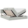 vidaXL Lit de rangement LED avec matelas Gris clair 200 x 200 cm