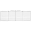 vidaXL Paniers &agrave; gabions arqu&eacute;s 7 pcs 400x50x120/140 cm Fer galvanis&eacute;
