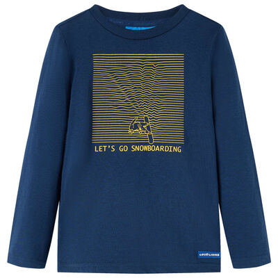 T-shirt enfants manches longues bleu marine 104