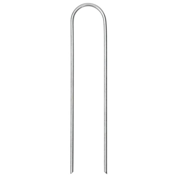 vidaXL Piquets de sol en forme de U 25 pcs 15x3,5 cm acier galvanis&eacute;