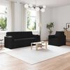 vidaXL Canap&eacute; 2 pcs Noir