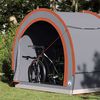 vidaXL Tente de rangement pour v&eacute;los Gris et orange 256 x 222 x 182 cm