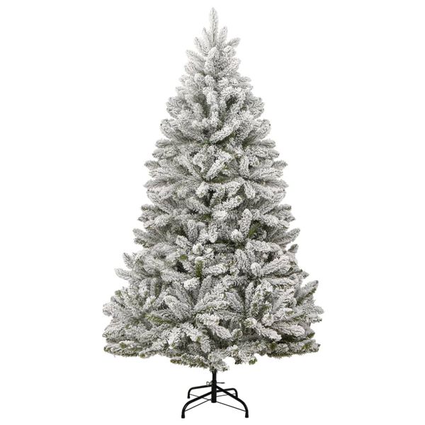 vidaXL Sapin de Noël artificiel à charnières avec neige floquée 270 cm