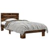 vidaXL Cadre de lit sans matelas ch&ecirc;ne fum&eacute; 100x200 cm
