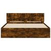 vidaXL Cadre de lit sans matelas ch&ecirc;ne fum&eacute; 150x200 cm