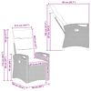 vidaXL Chaise de jardin 2 pcs Noir et Cr&egrave;me 56 x 60 x 112 cm