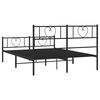 vidaXL Cadre de lit métal sans matelas avec pied de lit noir 120x200cm