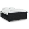 vidaXL Sommier &agrave; lattes de lit et matelas Noir 200x200 cm Velours
