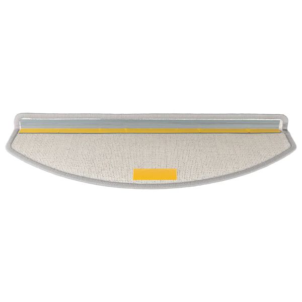vidaXL Tapis d'escalier 30 pi&egrave;ces 65 x 24 x 4 cm Gris clair Demi-rond Grand
