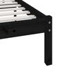 vidaXL Cadre de lit sans matelas noir bois massif de pin 200x200 cm