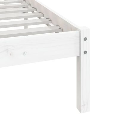 vidaXL Cadre de lit sans matelas blanc bois de pin massif 90x200 cm