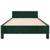 vidaXL Cadre de lit sans matelas vert fonc&eacute; 90x190 cm velours