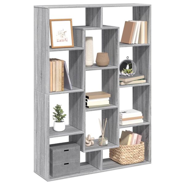 vidaXL Biblioth&egrave;que sonoma gris 102x29x143 cm bois d'ing&eacute;nierie