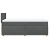 vidaXL Sommier &agrave; lattes de lit avec matelas Gris fonc&eacute; 90x200 cm Tissu