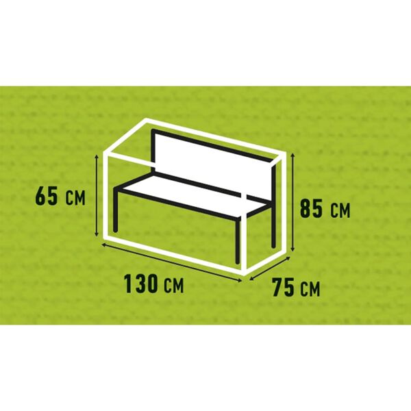 Madison Housse de banc de jardin 130x75x65 cm Gris