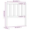 vidaXL T&ecirc;te de lit 96x4x100 cm Bois massif de pin