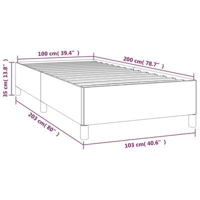 vidaXL Cadre de lit sans matelas bleu foncé 100x200 cm velours