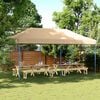 vidaXL Tente de r&eacute;ception pliable escamotable beige 580x292x315 cm